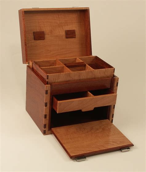 wooden fishing tackle box